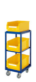 Picking Trolley with plastic parts bins