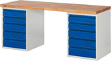 Industrial Workbenches with Drawer Cabinets